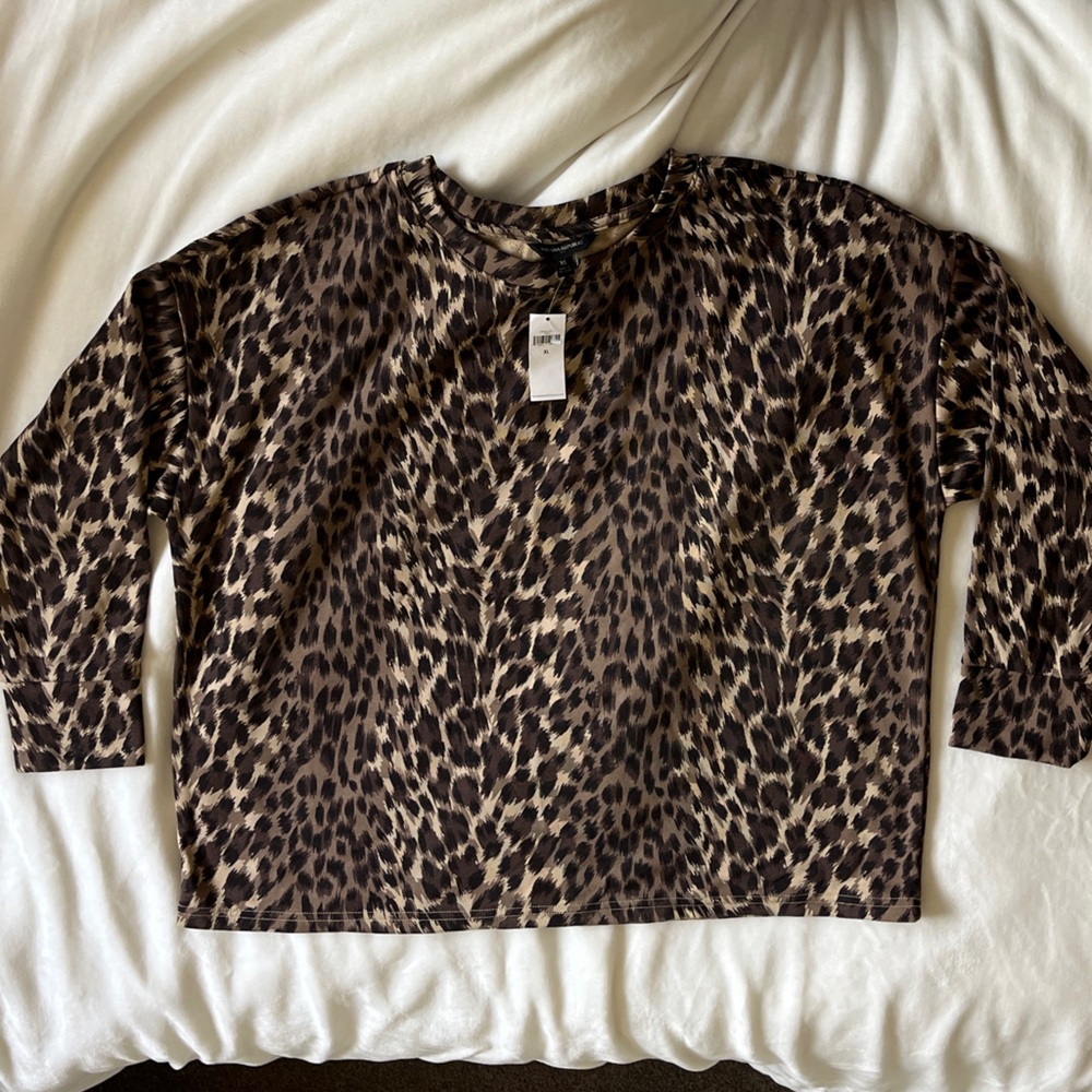 Banana Republic Animal Print Blouse - Brown and Black - Picture 6 of 8